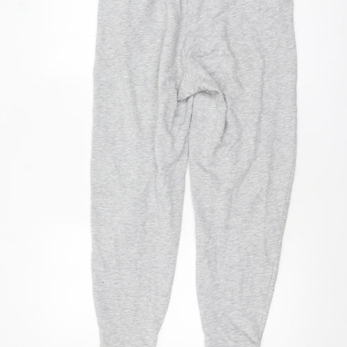 Marks and Spencer Womens Grey Cotton Jogger Trousers Size 8 Regular