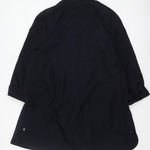 Elvi Women’s Black Size 14 Mid-Length Button Overcoat