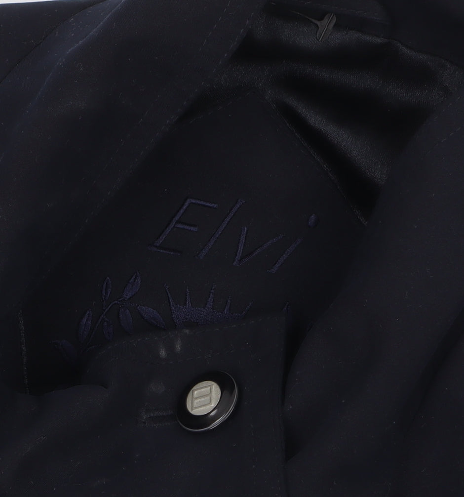 Elvi Women’s Black Size 14 Mid-Length Button Overcoat