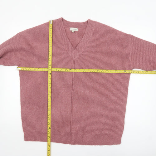 JD Williams Women’s Pink V-Neck Chunky Knit Jumper Size 16