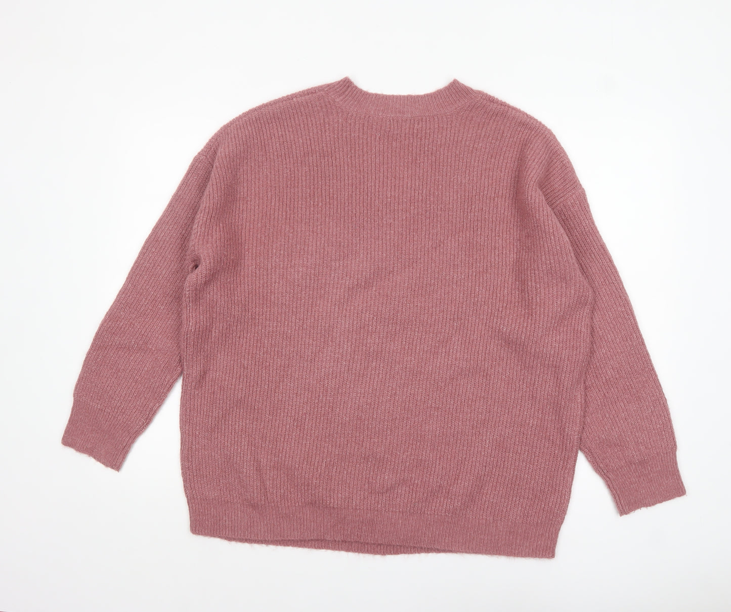 JD Williams Women’s Pink V-Neck Chunky Knit Jumper Size 16