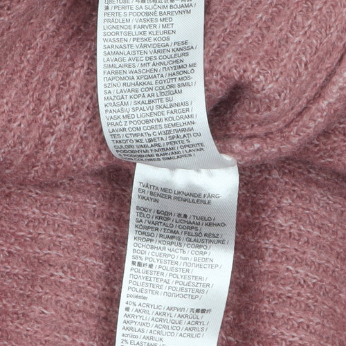 JD Williams Women’s Pink V-Neck Chunky Knit Jumper Size 16