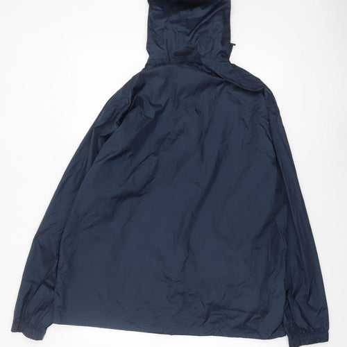 Quechua Men's Blue XL Hooded Lightweight Water Resistant Jacket