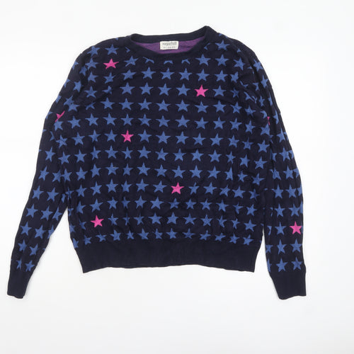 Sugarhill Brighton Women's Blue Star Pullover Jumper UK 14