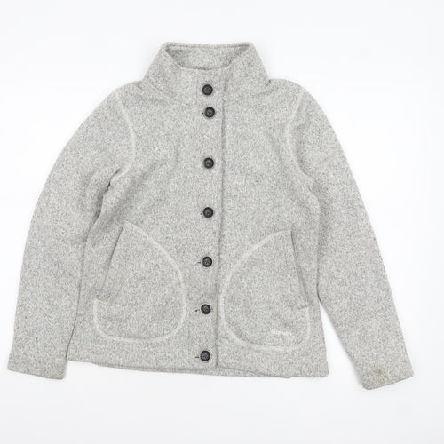 Rohan Women's Grey Fleece Button Jacket Size S Outdoor Casual