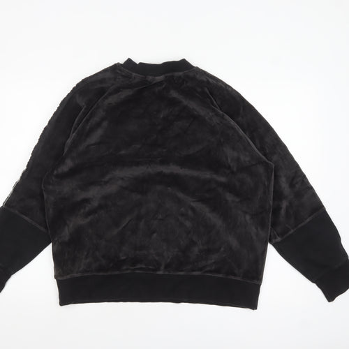Champion Women’s Black XL Pullover Sweatshirt with Logo Tape Detail