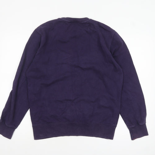 Champion Men's Purple Crew Neck Logo Sweatshirt Size L