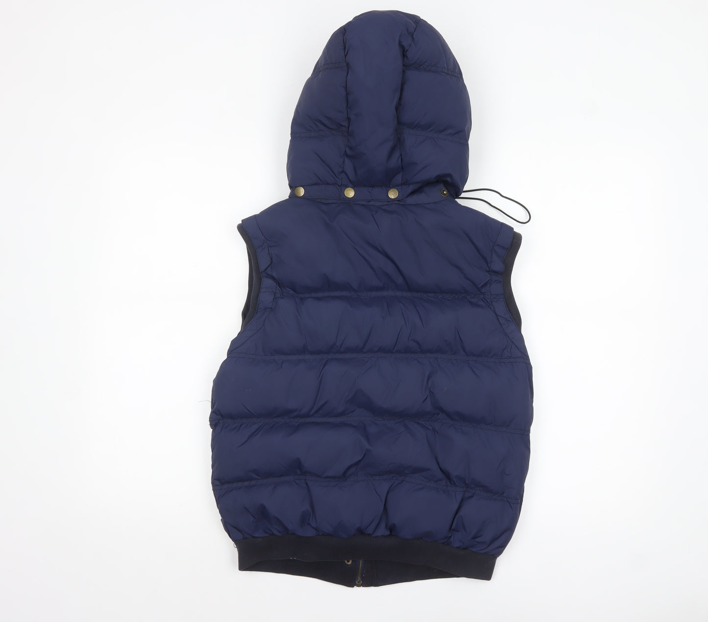 Louche Women's Blue Hooded Puffer Waistcoat Size 10