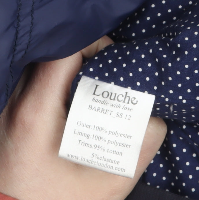 Louche Women's Blue Hooded Puffer Waistcoat Size 10