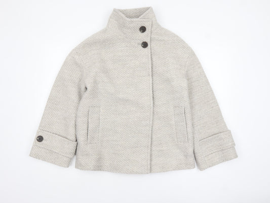 Marks and Spencer Women's Beige Wool Blend Short Overcoat Size S
