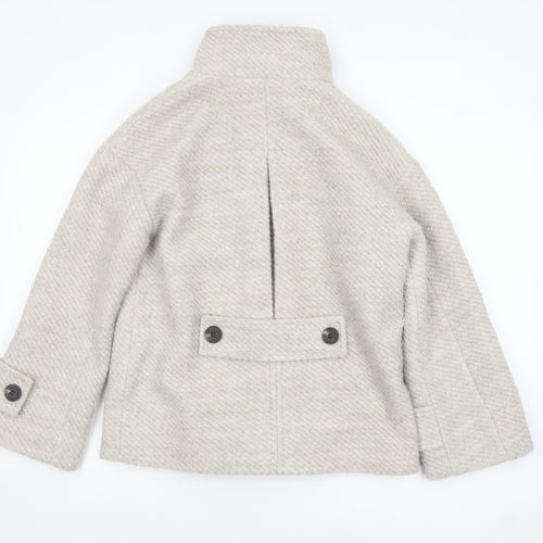 Marks and Spencer Women's Beige Wool Blend Short Overcoat Size S