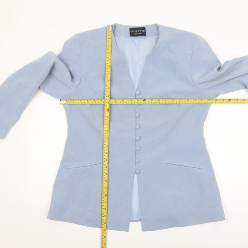 Shubette London Women's Blue Long Sleeve Single-Breasted Blazer Size 18