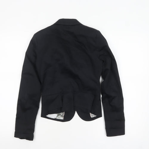 H&M Women Black Fitted Suit Jacket Size 10 Classic Blazer
