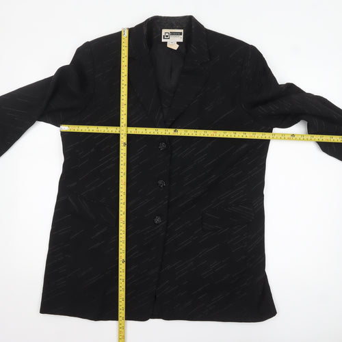 Delicate Different Women Black Size 16 Single-Breasted Blazer Jacket