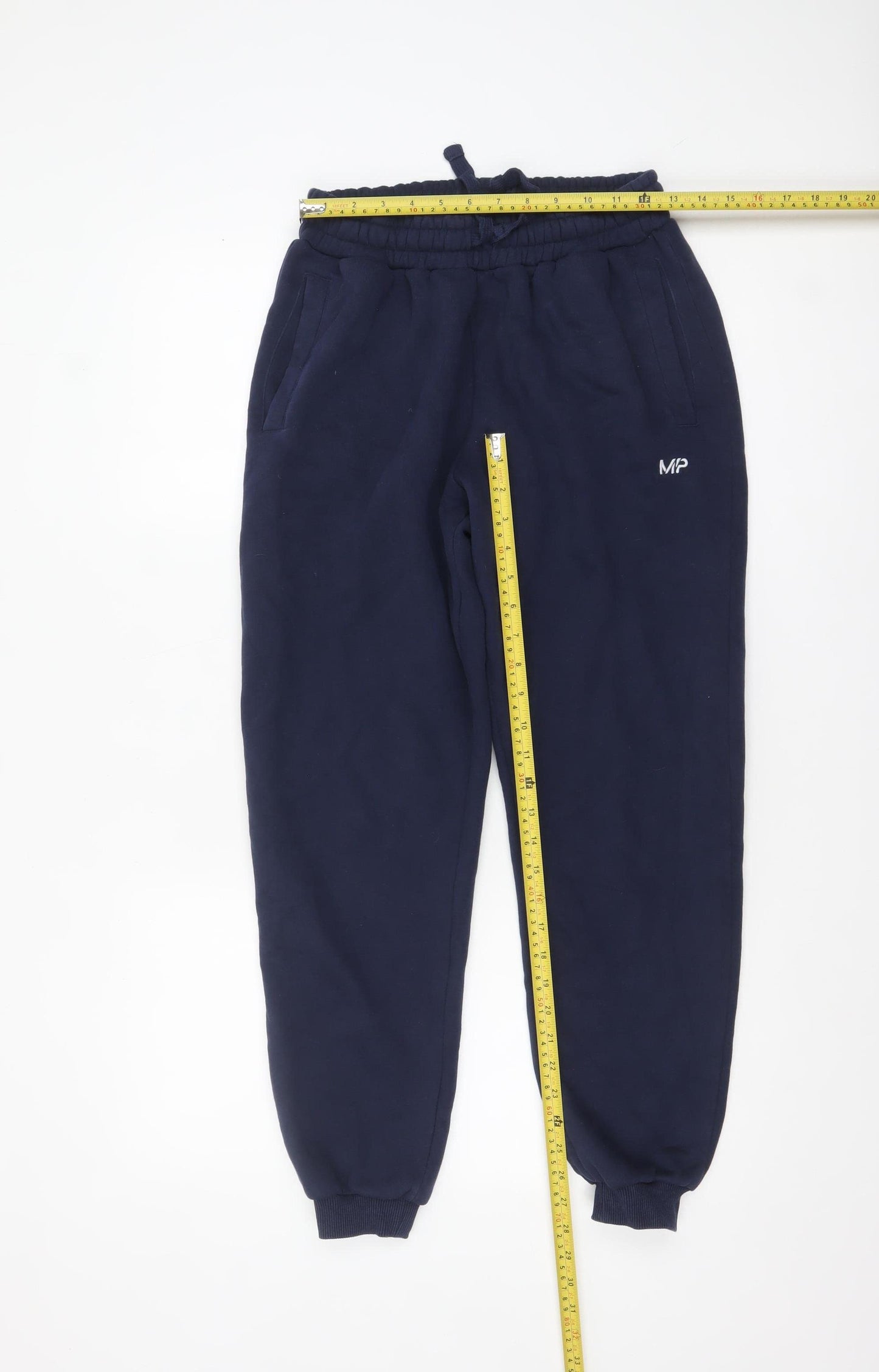 MP Women's Blue Fleece Sweatpants Small Elastic Waist Cuffed Fit