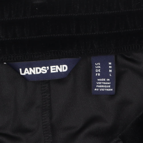 Lands' End Women's Black Velvet Tapered Trousers Size M