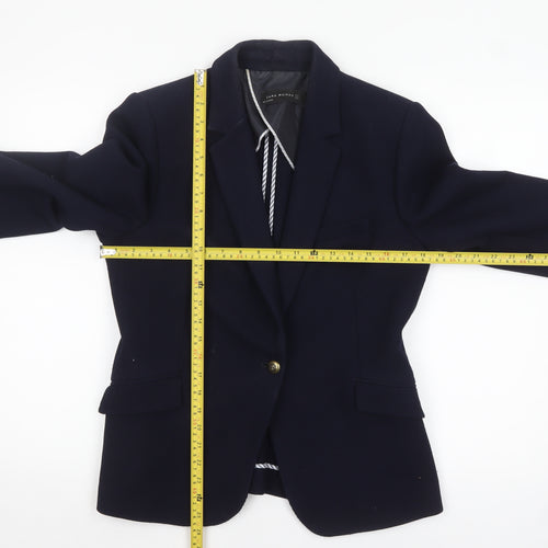 Zara Woman Blue Classic Tailored XL Blazer for Women