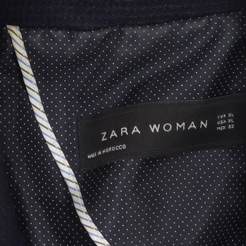 Zara Woman Blue Classic Tailored XL Blazer for Women