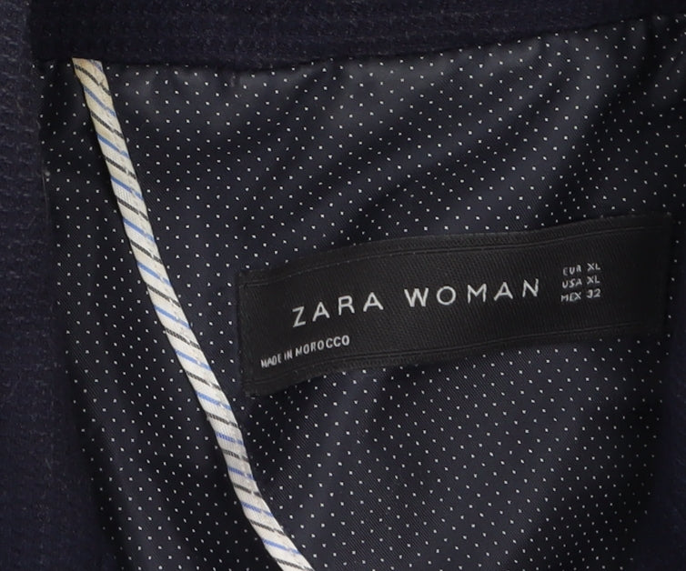 Zara Woman Blue Classic Tailored XL Blazer for Women