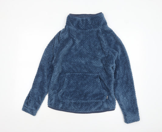 Weird Fish Women’s Blue Pullover Fleece Sweatshirt Size 8