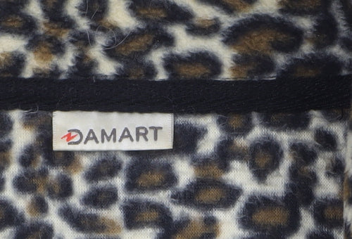 Damart Women’s Brown Leopard Print Fleece Jacket Size 18