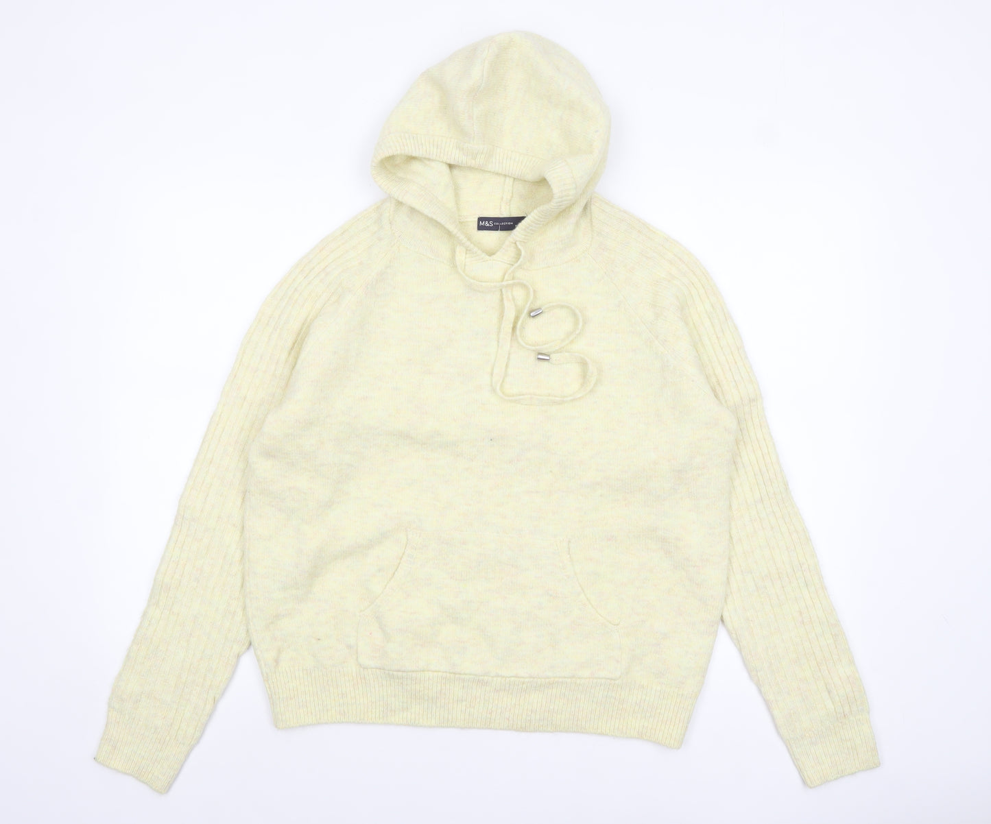 Marks and Spencer Women’s Beige Hooded Knit Jumper Size M