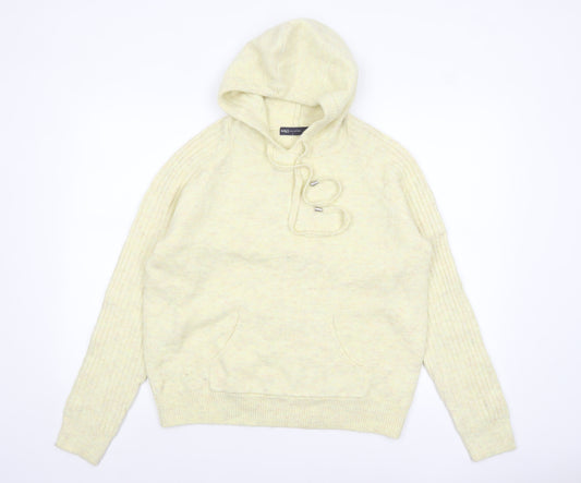 Marks and Spencer Women’s Beige Hooded Knit Jumper Size M