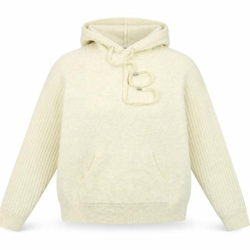 Marks and Spencer Women’s Beige Hooded Knit Jumper Size M