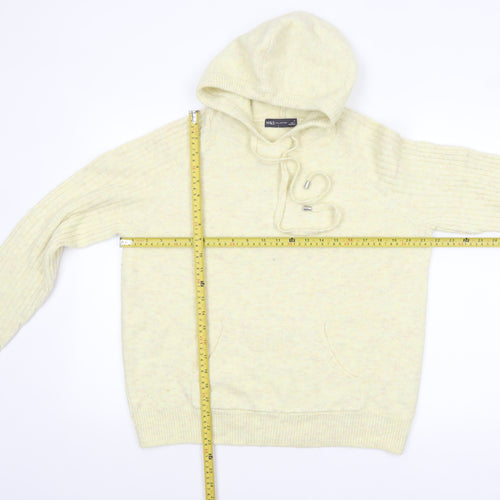 Marks and Spencer Women’s Beige Hooded Knit Jumper Size M