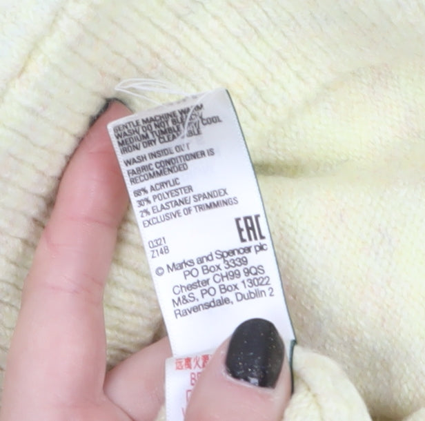 Marks and Spencer Women’s Beige Hooded Knit Jumper Size M
