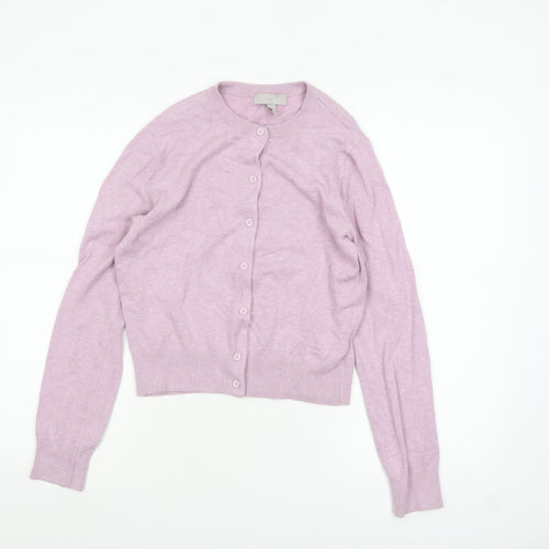 H&M Women’s Purple Button Cardigan Size 8 Lightweight Knit