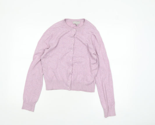 H&M Women’s Purple Button Cardigan Size 8 Lightweight Knit