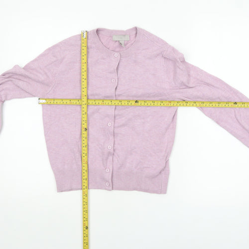 H&M Women’s Purple Button Cardigan Size 8 Lightweight Knit