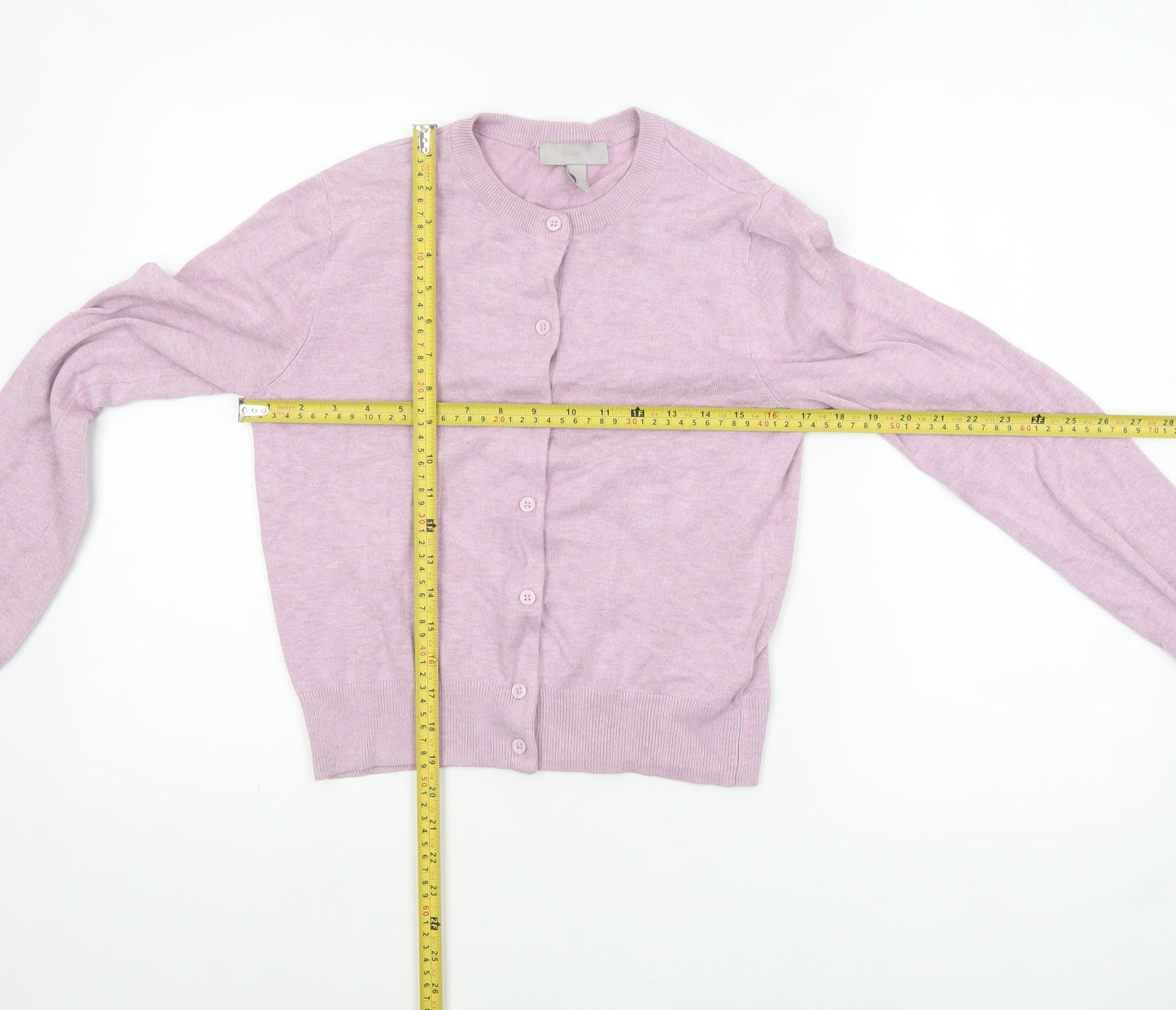 H&M Women’s Purple Button Cardigan Size 8 Lightweight Knit