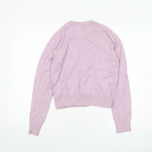 H&M Women’s Purple Button Cardigan Size 8 Lightweight Knit