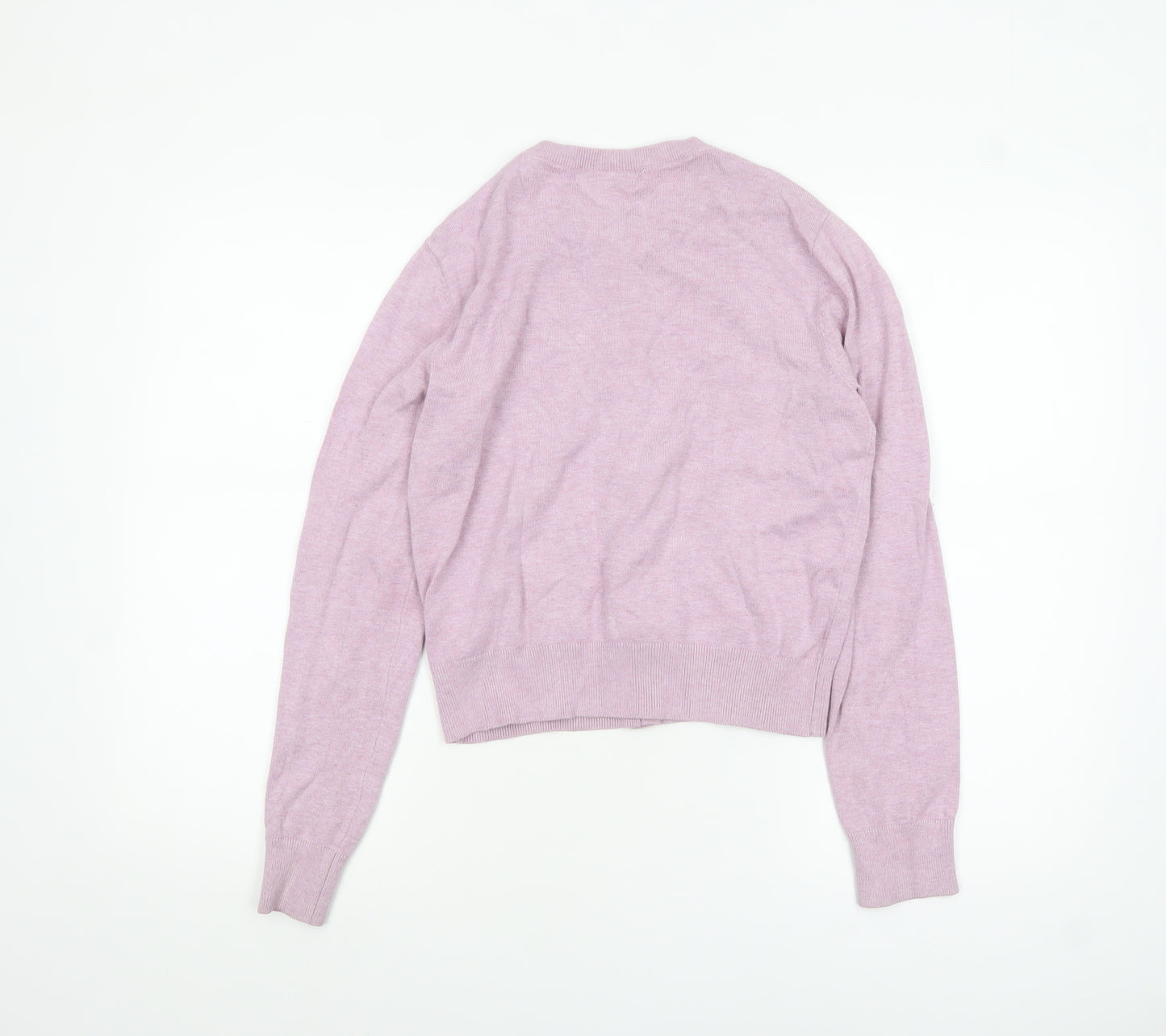 H&M Women’s Purple Button Cardigan Size 8 Lightweight Knit