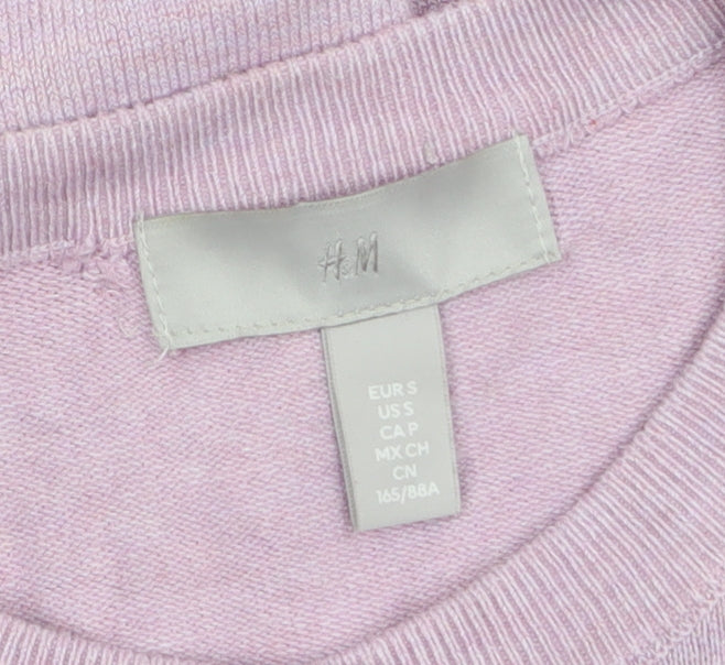 H&M Women’s Purple Button Cardigan Size 8 Lightweight Knit