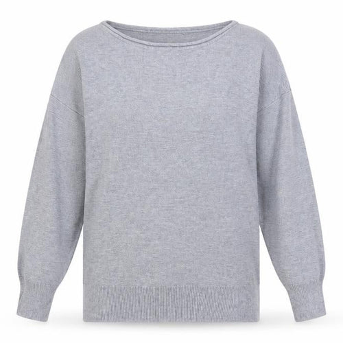 Banana Republic Women Grey XS Boat Neck Cotton Jumper