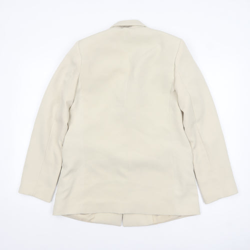 New Look Women Beige Single-Breasted Blazer UK 10 Lined Classic Style
