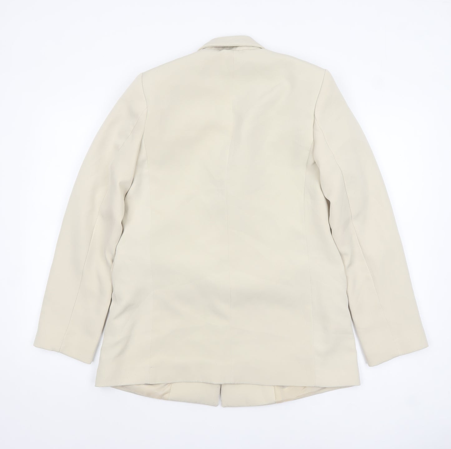 New Look Women Beige Single-Breasted Blazer UK 10 Lined Classic Style