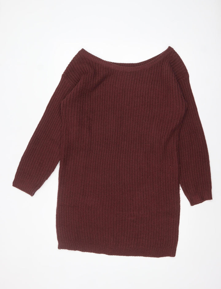 Missguided Women’s Brown Tall Chunky Knit Pullover Jumper UK 10/12