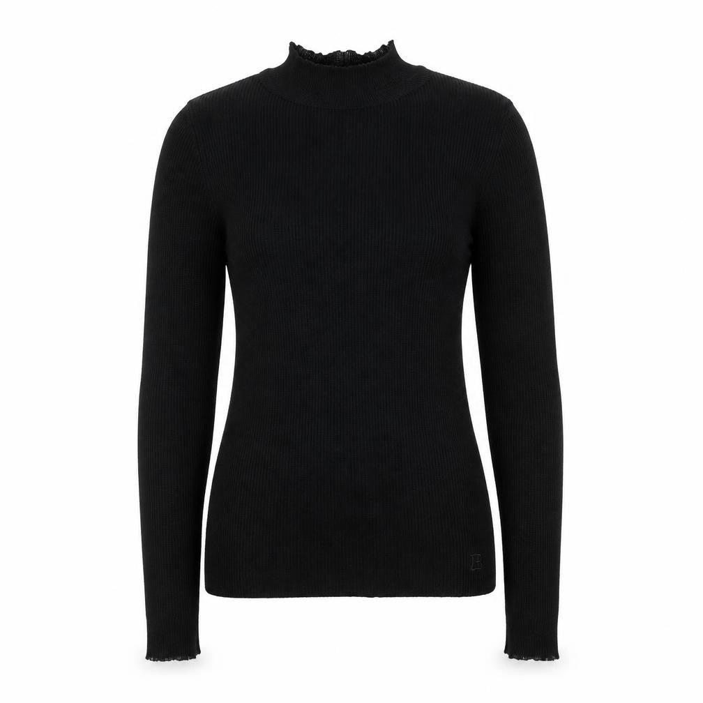 Ted Baker Women's Black Mock Neck Long Sleeve Slim Fit Jumper Size S