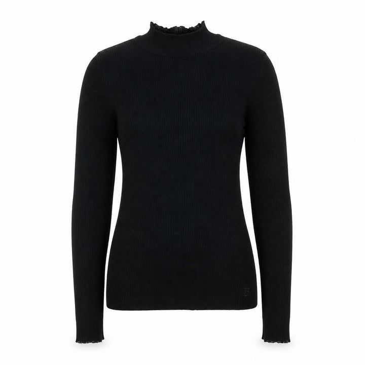 Ted Baker Women's Black Mock Neck Long Sleeve Slim Fit Jumper Size S