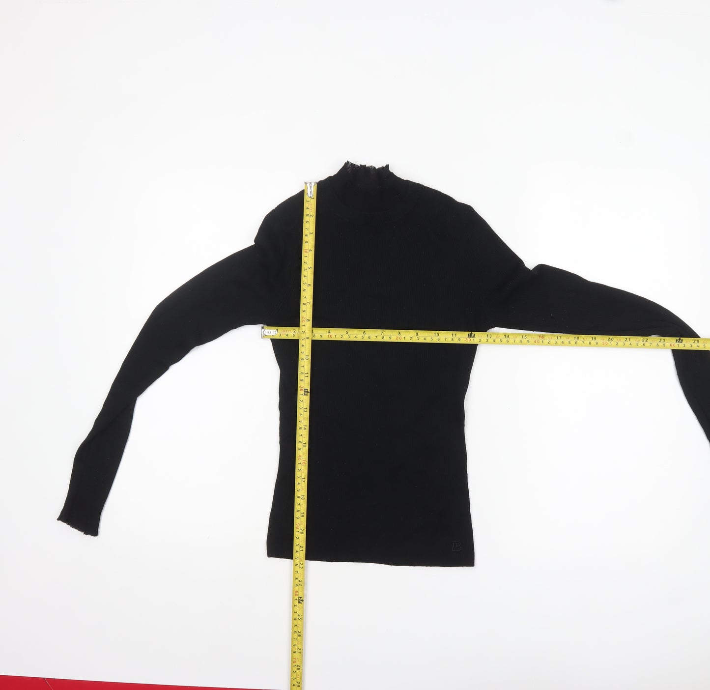 Ted Baker Women's Black Mock Neck Long Sleeve Slim Fit Jumper Size S
