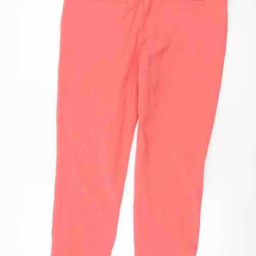 Definitions Women Pink Size 14 Slim Ankle Zip Trousers