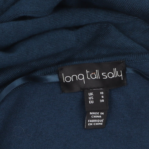 Long Tall Sally Women's Blue Size 10 Shift Dress with Flared Sleeves