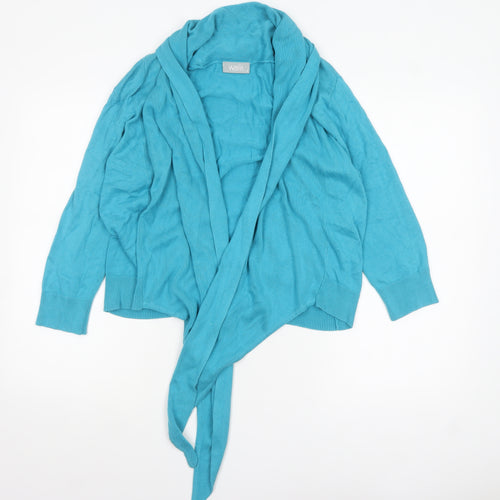 Wallis Women Blue M Open Front Knit Cardigan Lightweight