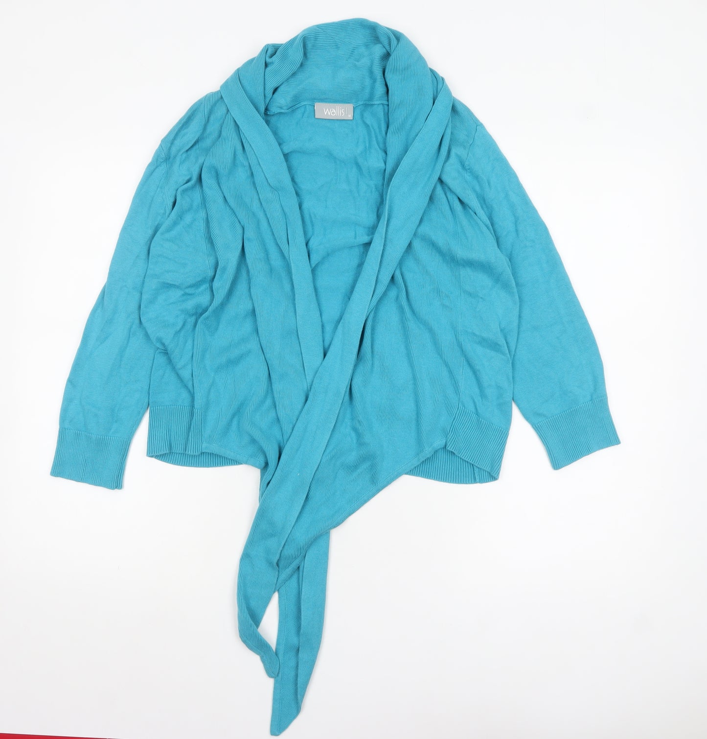 Wallis Women Blue M Open Front Knit Cardigan Lightweight
