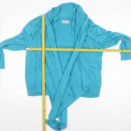 Wallis Women Blue M Open Front Knit Cardigan Lightweight