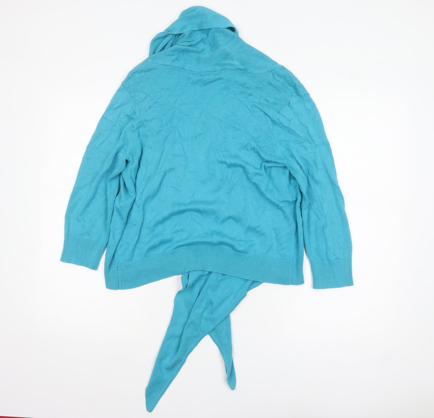 Wallis Women Blue M Open Front Knit Cardigan Lightweight